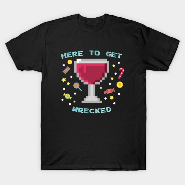 Wine Wrecked T-Shirt by Spinningarrowco